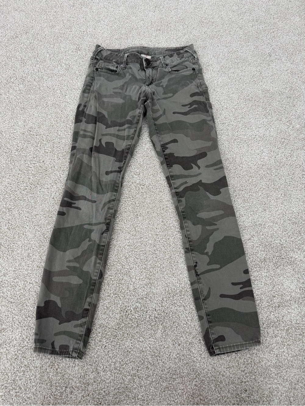 True Religion Women's Skinny Camo Jeans - Olive & Charcoal